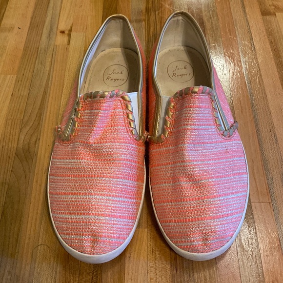 Jack Rodgers Pink Sparkly Tweed Shoes - Picture 2 of 5